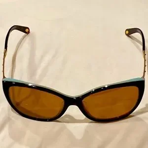 Tiffany & Co sunglasses in case black & turquoise crystals on arms XII IX VI III Tiffany & Co. | Accessories | Tiffany Co Sunglasses In Case  main image 3